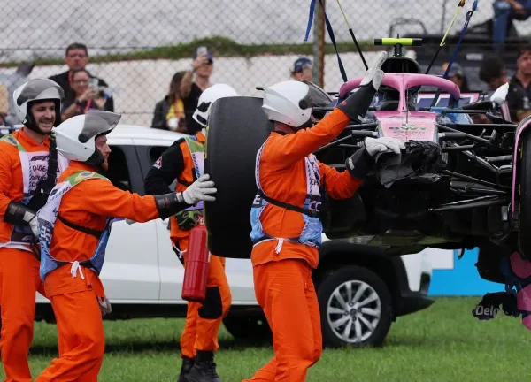 Colapinto chocó en la Sprint del Gran Premio de Brasil